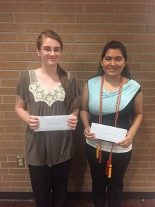 2016 Scholarship Awards Julia Weakley & Vanessa Grimaldo