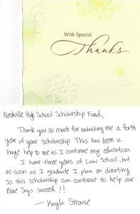 Aug 2016 Renewal Students' Thank you cards